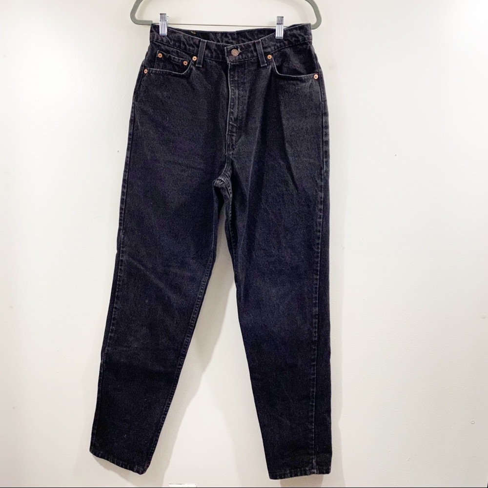 Vintage Levi’s 521 Tapered Leg High Rise Faded Black Jeans